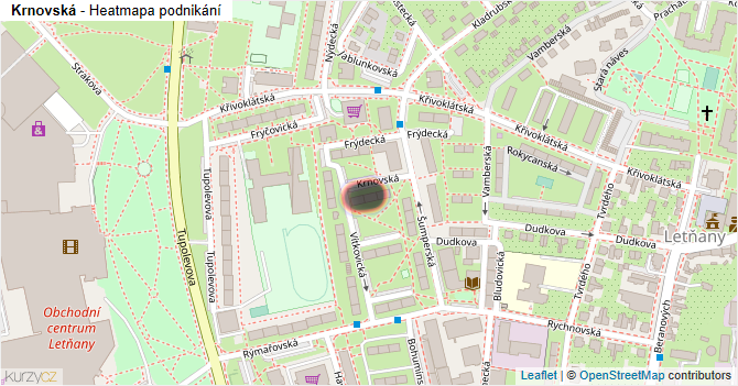 Krnovská - mapa podnikání
