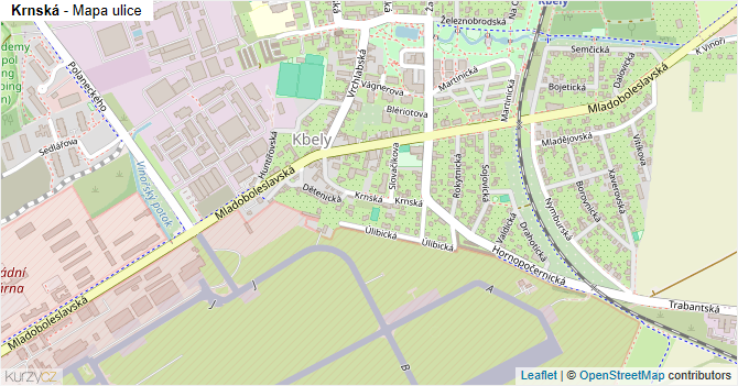Krnská - mapa ulice