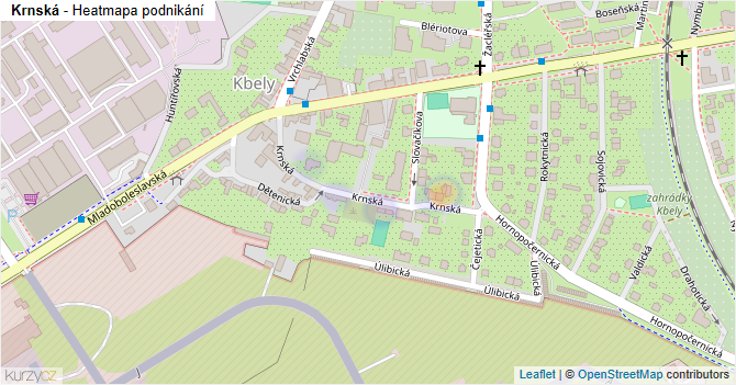 Krnská - mapa podnikání