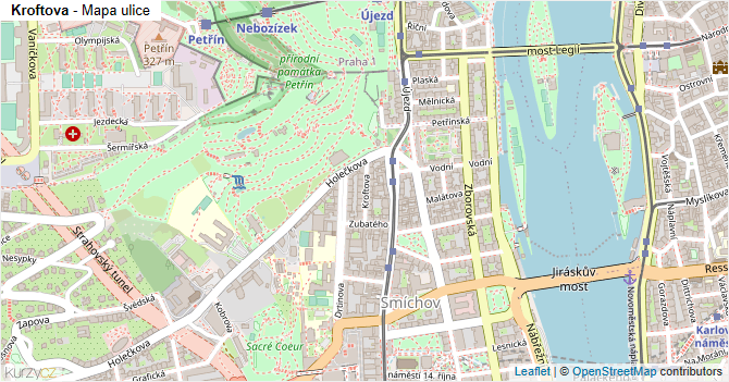 Kroftova - mapa ulice
