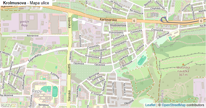 Krolmusova - mapa ulice
