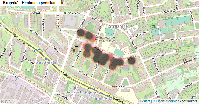 Krupská - mapa podnikání