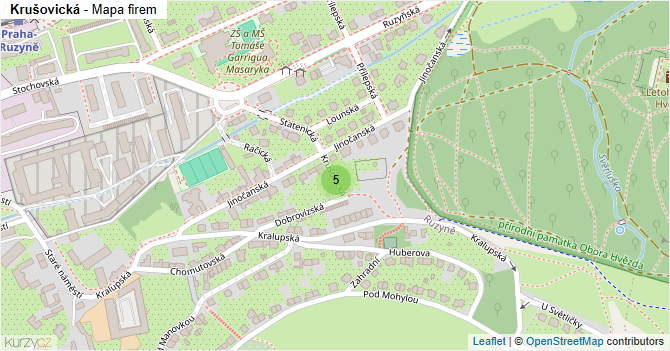 Krušovická - mapa firem