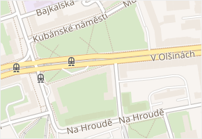 Kubánské náměstí v obci Praha - mapa ulice