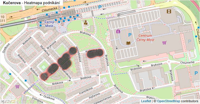 Kučerova - mapa podnikání