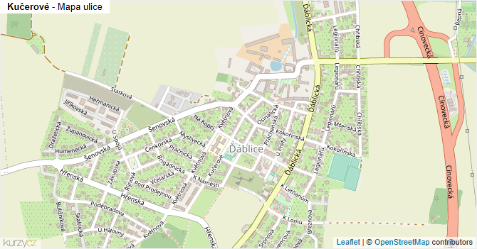 Kučerové - mapa ulice