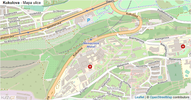 Kukulova - mapa ulice