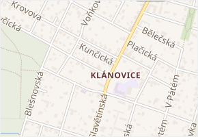 Kunčická v obci Praha - mapa ulice