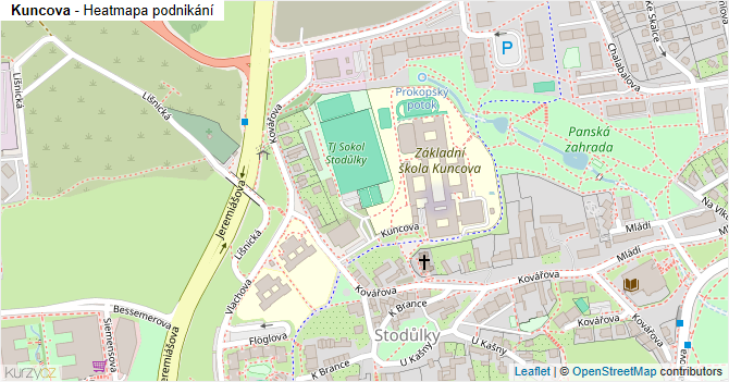 Kuncova - mapa podnikání