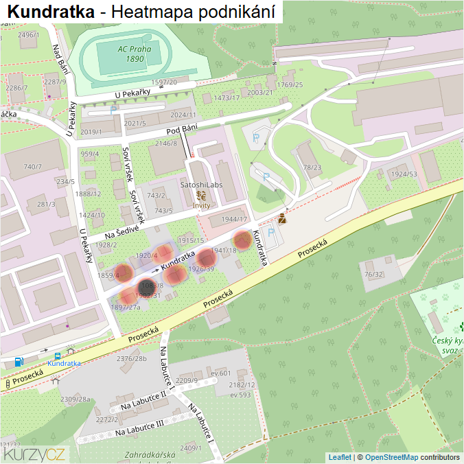 Mapa Kundratka - Firmy v ulici.