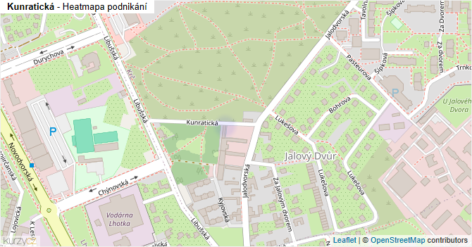 Kunratická - mapa podnikání