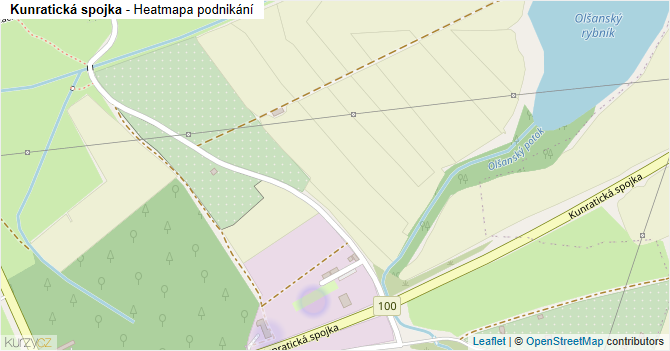 Kunratická spojka - mapa podnikání