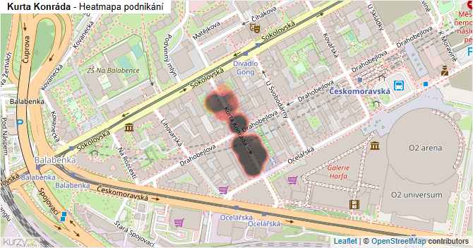 Kurta Konráda - mapa podnikání