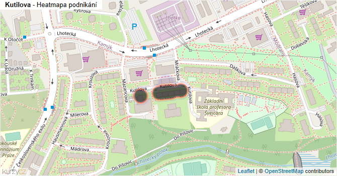 Kutilova - mapa podnikání