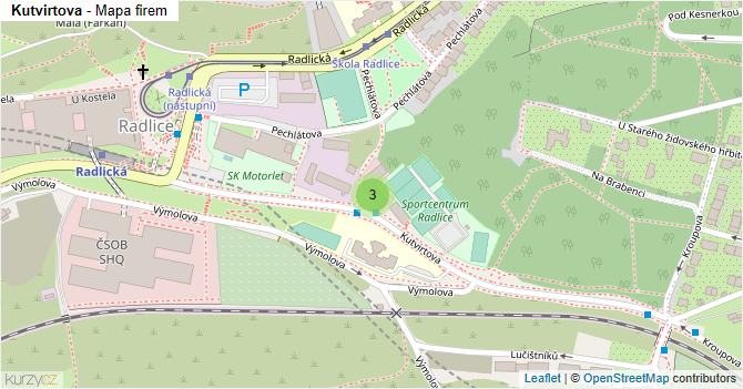 Kutvirtova - mapa firem