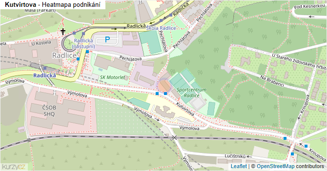 Kutvirtova - mapa podnikání