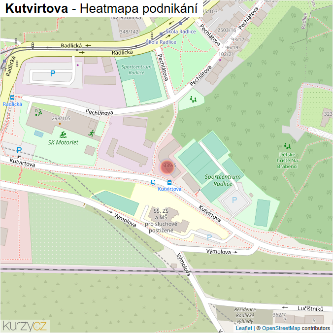 Mapa Kutvirtova - Firmy v ulici.