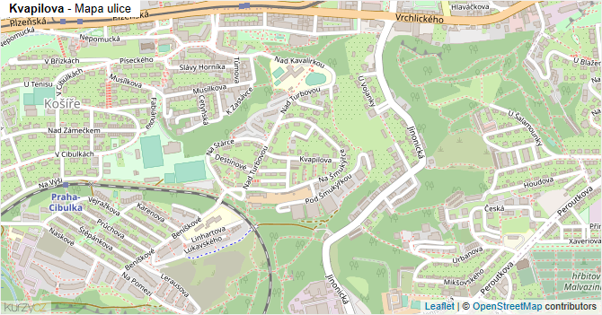 Kvapilova - mapa ulice