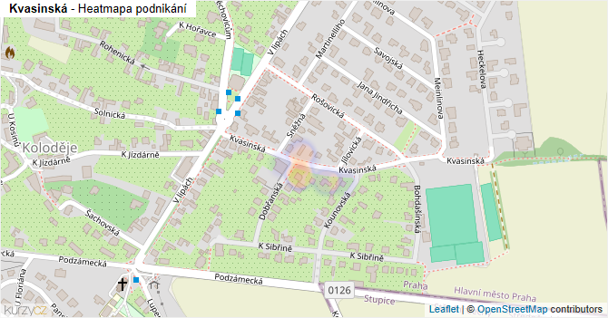 Kvasinská - mapa podnikání