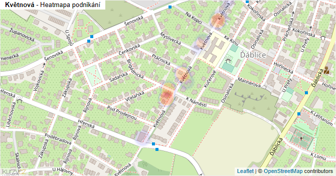 Květnová - mapa podnikání