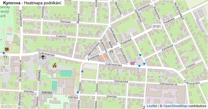 Kymrova - mapa podnikání