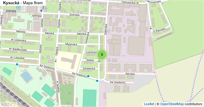 Kysucká - mapa firem