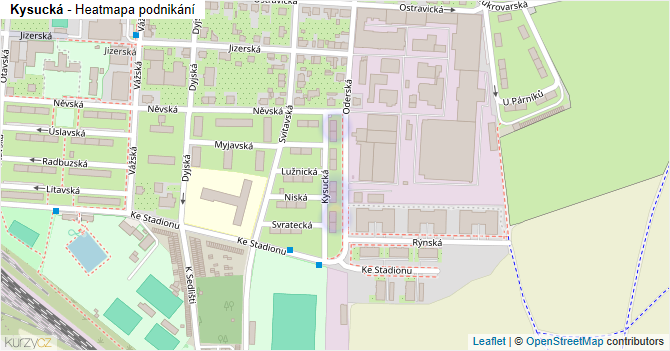 Kysucká - mapa podnikání