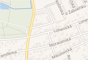 Labětínská v obci Praha - mapa ulice