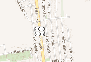 Ládevská v obci Praha - mapa ulice