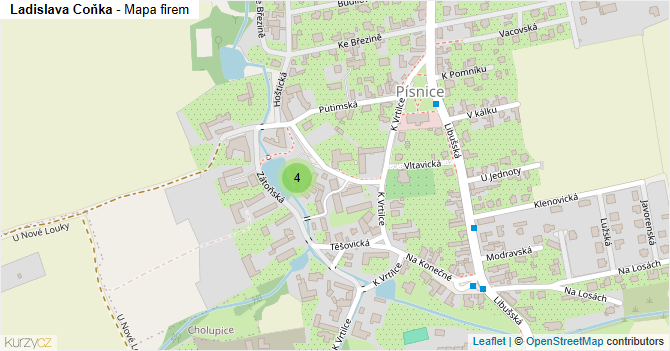 Ladislava Coňka - mapa firem