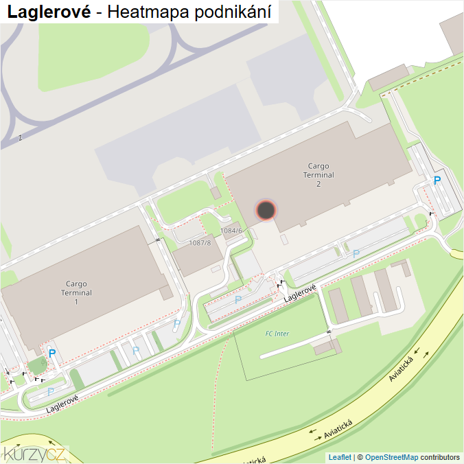 Mapa Laglerové - Firmy v ulici.
