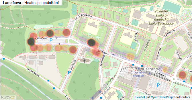 Lamačova - mapa podnikání