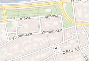 Lannova v obci Praha 4 - mapa ulice