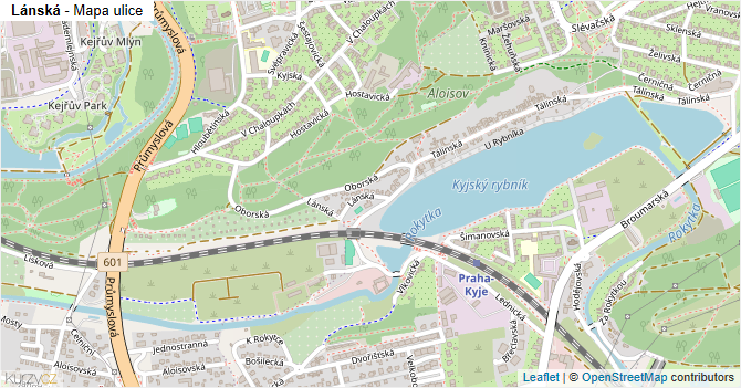 Lánská - mapa ulice