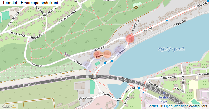Lánská - mapa podnikání
