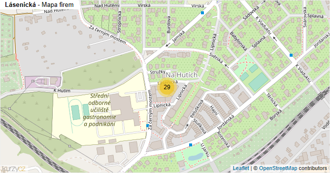 Lásenická - mapa firem
