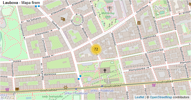 Laubova - mapa firem