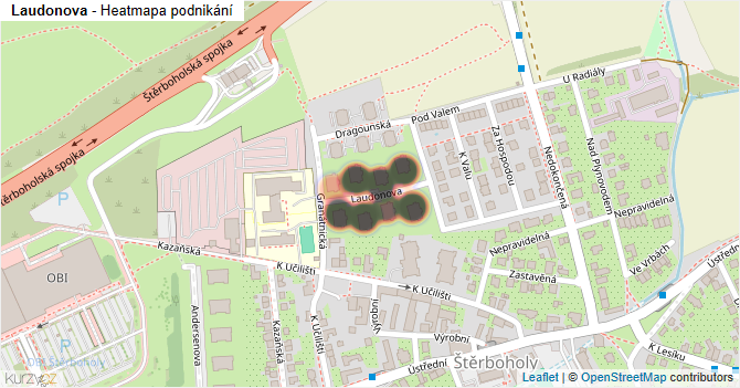 Laudonova - mapa podnikání