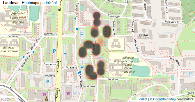 Laudova - mapa podnikání