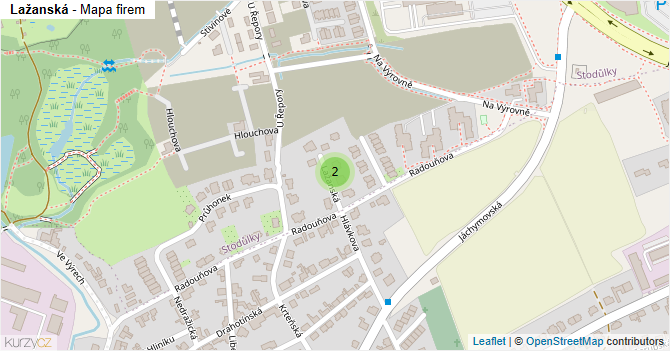 Lažanská - mapa firem