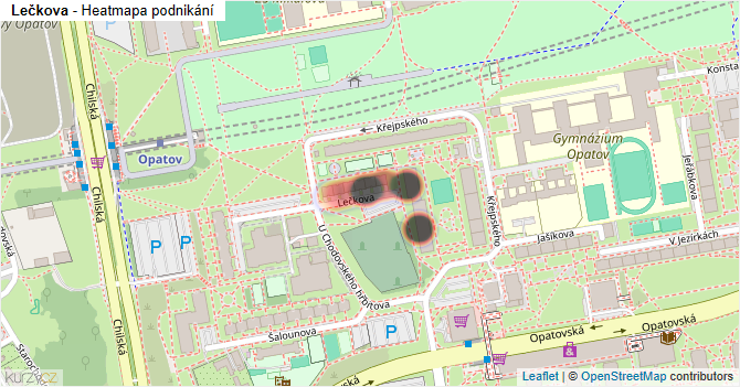Lečkova - mapa podnikání
