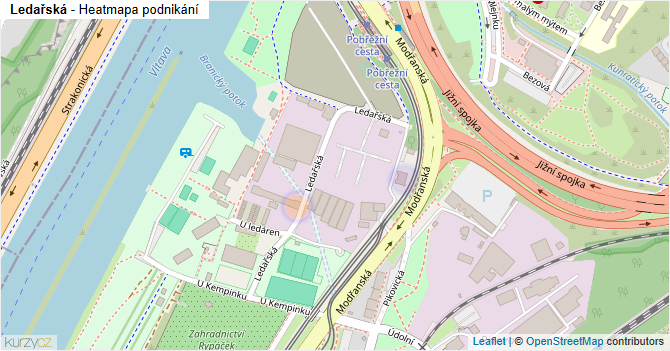 Ledařská - mapa podnikání