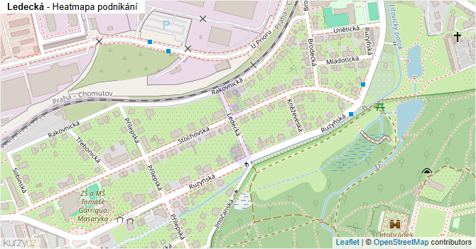 Ledecká - mapa podnikání