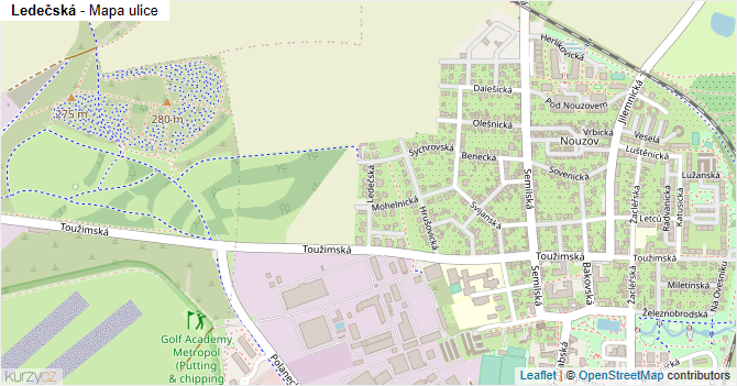 Ledečská - mapa ulice