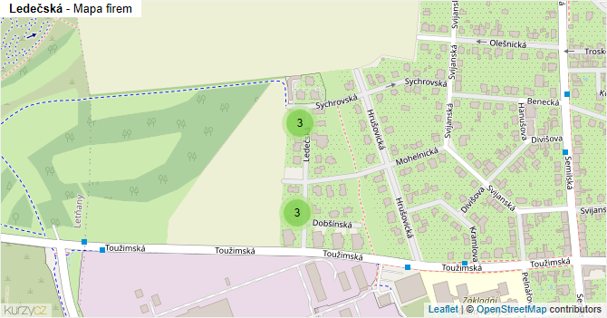 Ledečská - mapa firem
