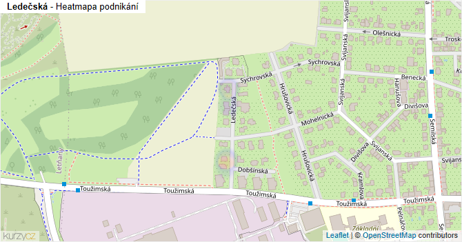Ledečská - mapa podnikání