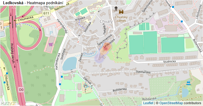 Ledkovská - mapa podnikání
