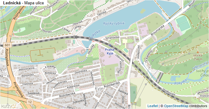 Lednická - mapa ulice