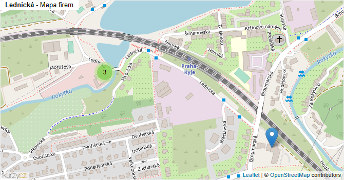 Lednická - mapa firem