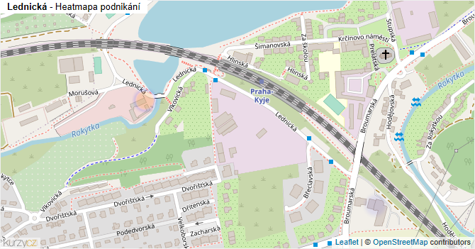 Lednická - mapa podnikání